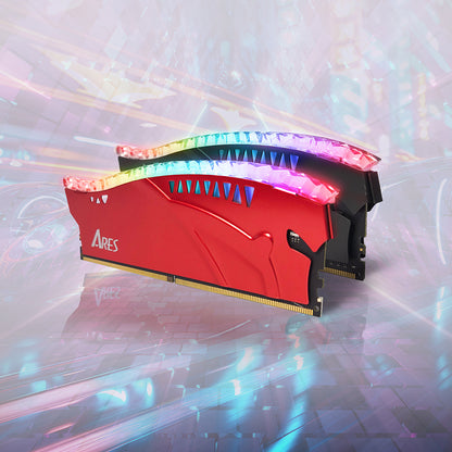 Μνήμη RAM Dato Ares Armor Lite, DDR5, RGB, 16GB, 7200Mhz, Μαύρη ARB16G5K72