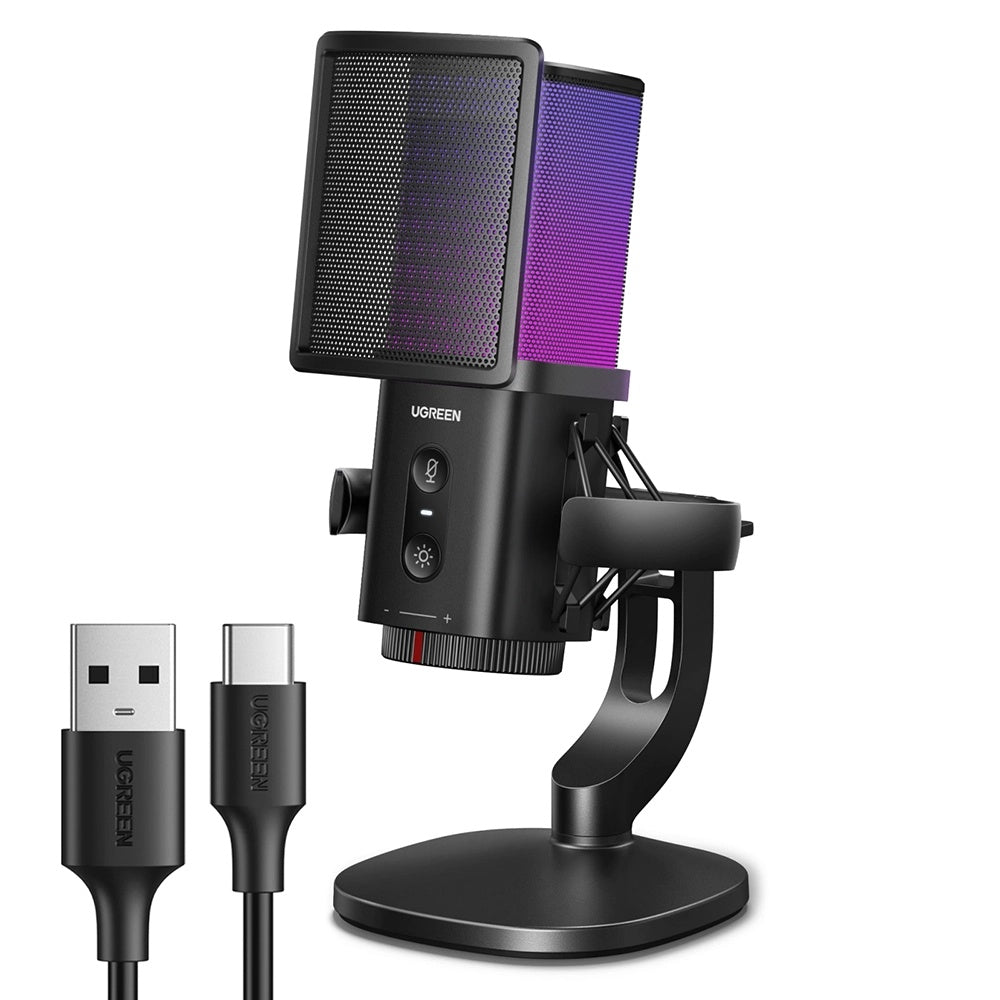 Μικρόφωνο Cardioid UGREEN CM581 (65629), RGB, USB-C, 1.5m, Μαύρο