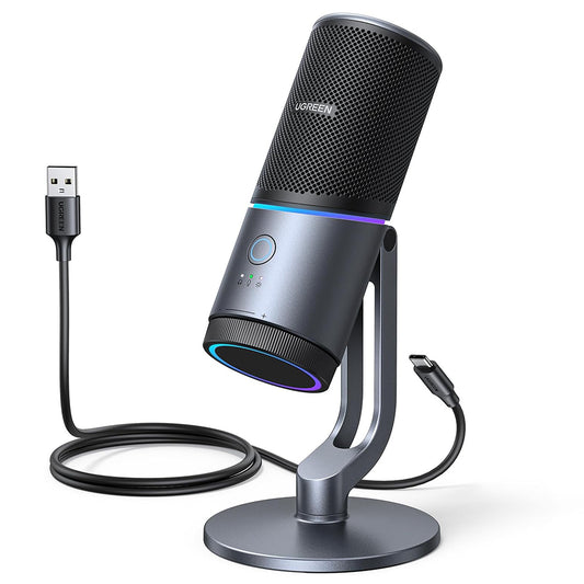 Καρδιοειδές Μικρόφωνο UGREEN CM769 (35629), RGB, USB-A, 2μ, Μαύρο