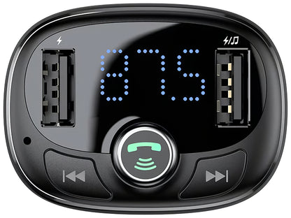 Baseus S-09 Διαμορφωτής FM Bluetooth, 2 x USB-A - 1 x microSD 