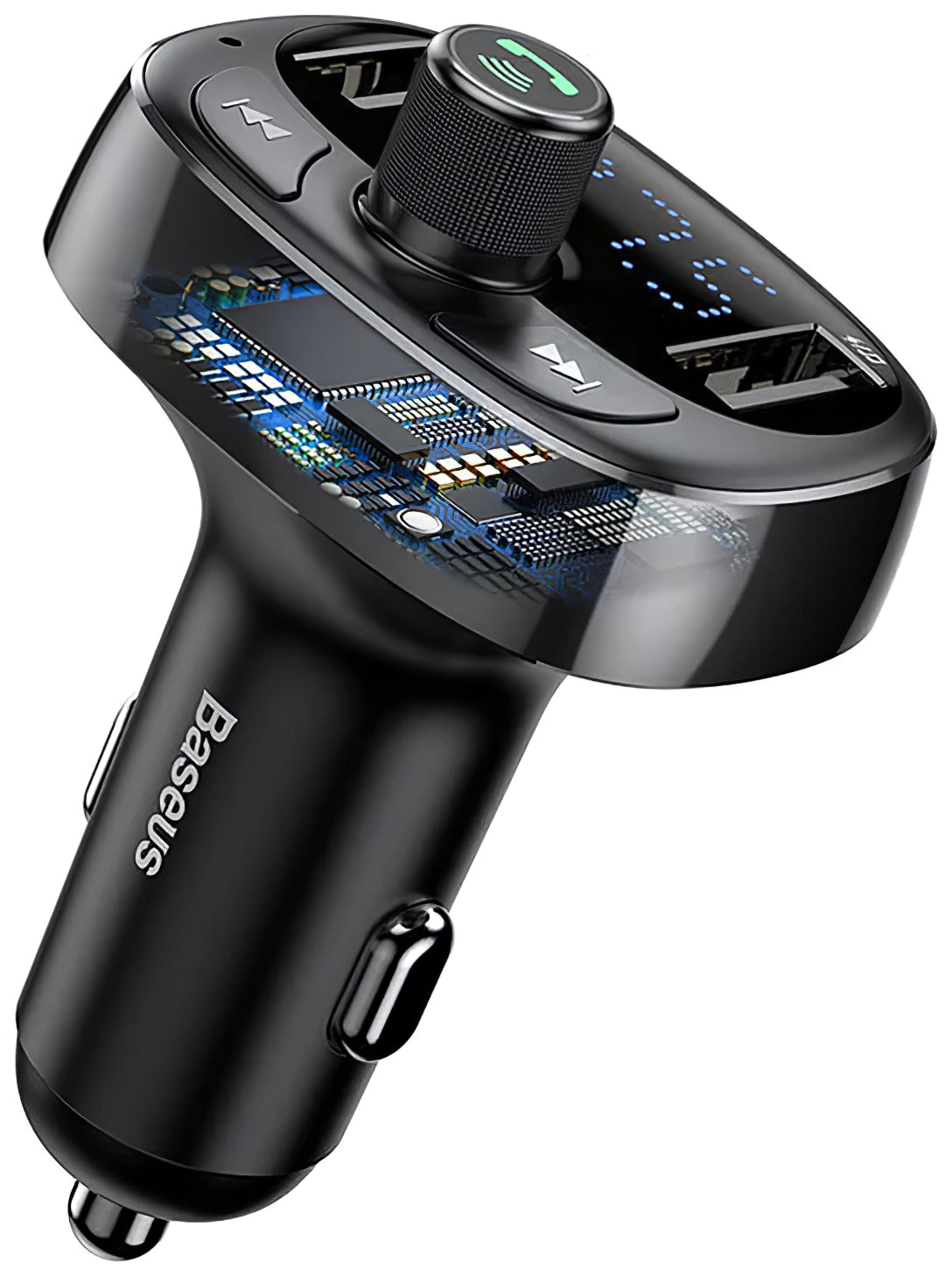 Baseus S-09 Διαμορφωτής FM Bluetooth, 2 x USB-A - 1 x microSD 