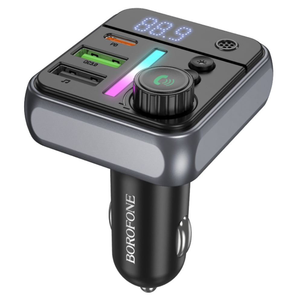 Modulator FM Bluetooth Borofone BC50 Ascenso, 2 x USB-A - 1 x USB-C