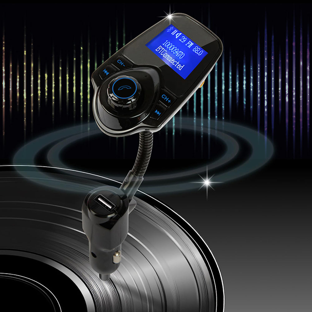 Modulator FM Bluetooth Techsuit MFM4, 1 x USB-A - 1 x 3.5mm - 1 x microSD, Μαύρο