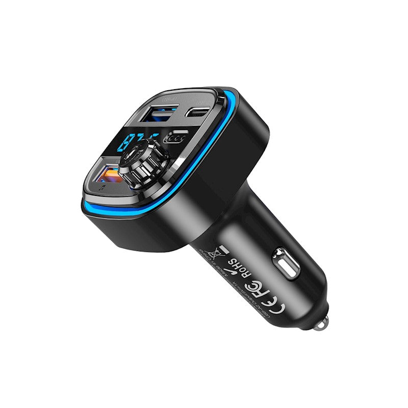 Διαμορφωτής Bluetooth FM XO Design BCC08, 2 x USB-A - 1 x USB-C