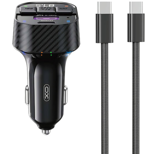 Διαμορφωτής Bluetooth FM XO Design BCC17-2, 1 x USB-A - 1 x USB-C 