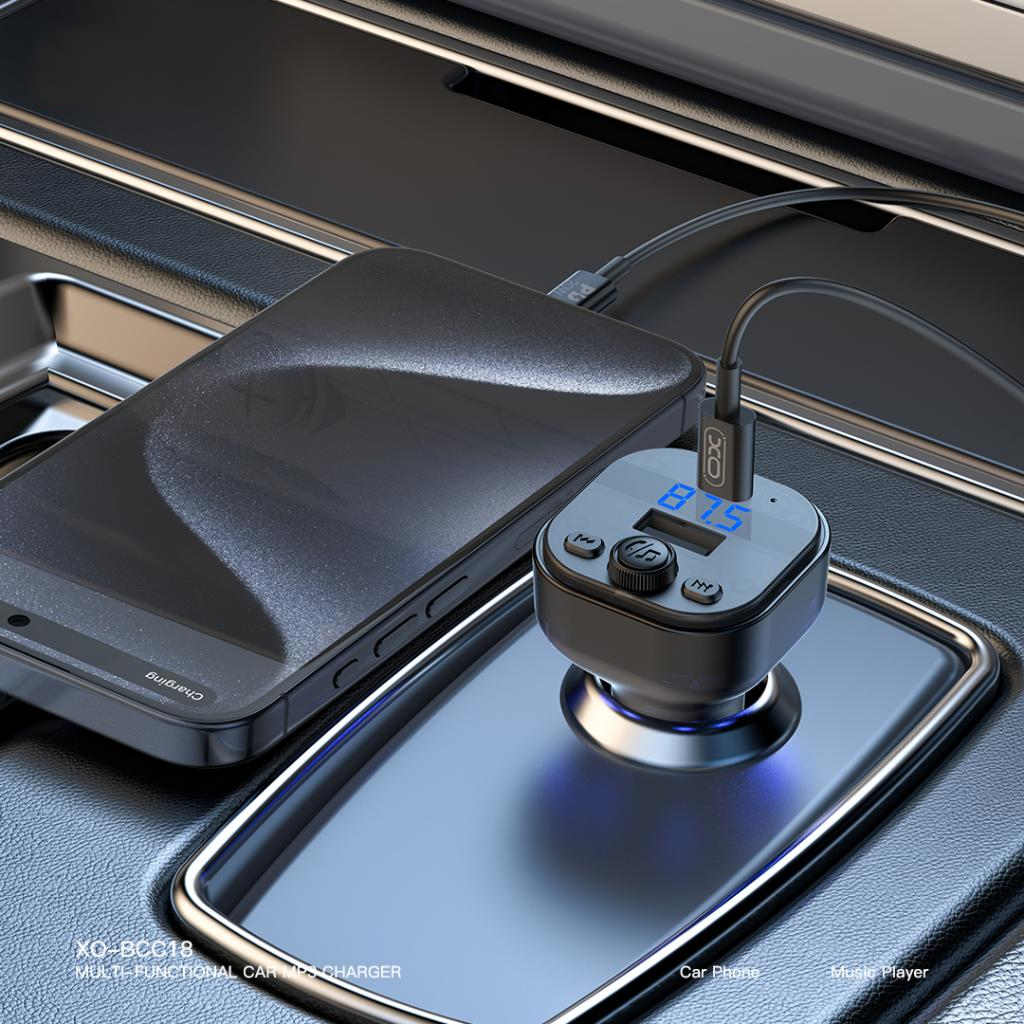 Modulator FM Bluetooth XO Design BCC18, 1 x USB-A - 1 x USB-C
