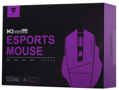 Wired USB Gaming Mouse Machenike M3, RGB, 3200DPI, Black