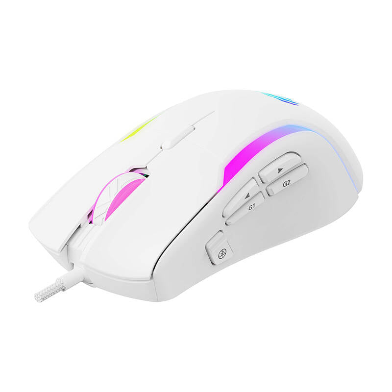Mouse Gaming Wired USB HAVIT MS1033, RGB, 800DPI - 8000DPI, Λευκό