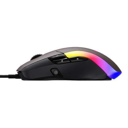 Mouse Gaming Wired USB HAVIT MS959S, RGB, 1200DPI - 8000DPI, 1.6m, Μαύρο Ωχρό
