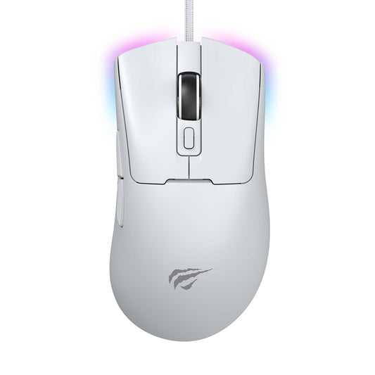 Mouse Gaming Wired USB HAVIT MS966, RGB, 800DPI - 12000DPI, 1.6m, Λευκό
