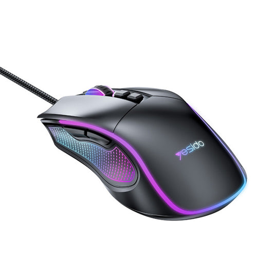 Mouse Gaming Wired USB Yesido KB20, RGB, 1000DPI - 7200DPI, Μαύρο