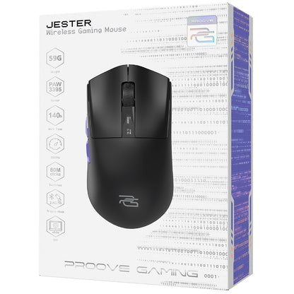 Mouse Gaming Wireless Proove Jester, 800DPI - 26000DPI, Οθόνη OLED, Μαύρο WMJS00022001