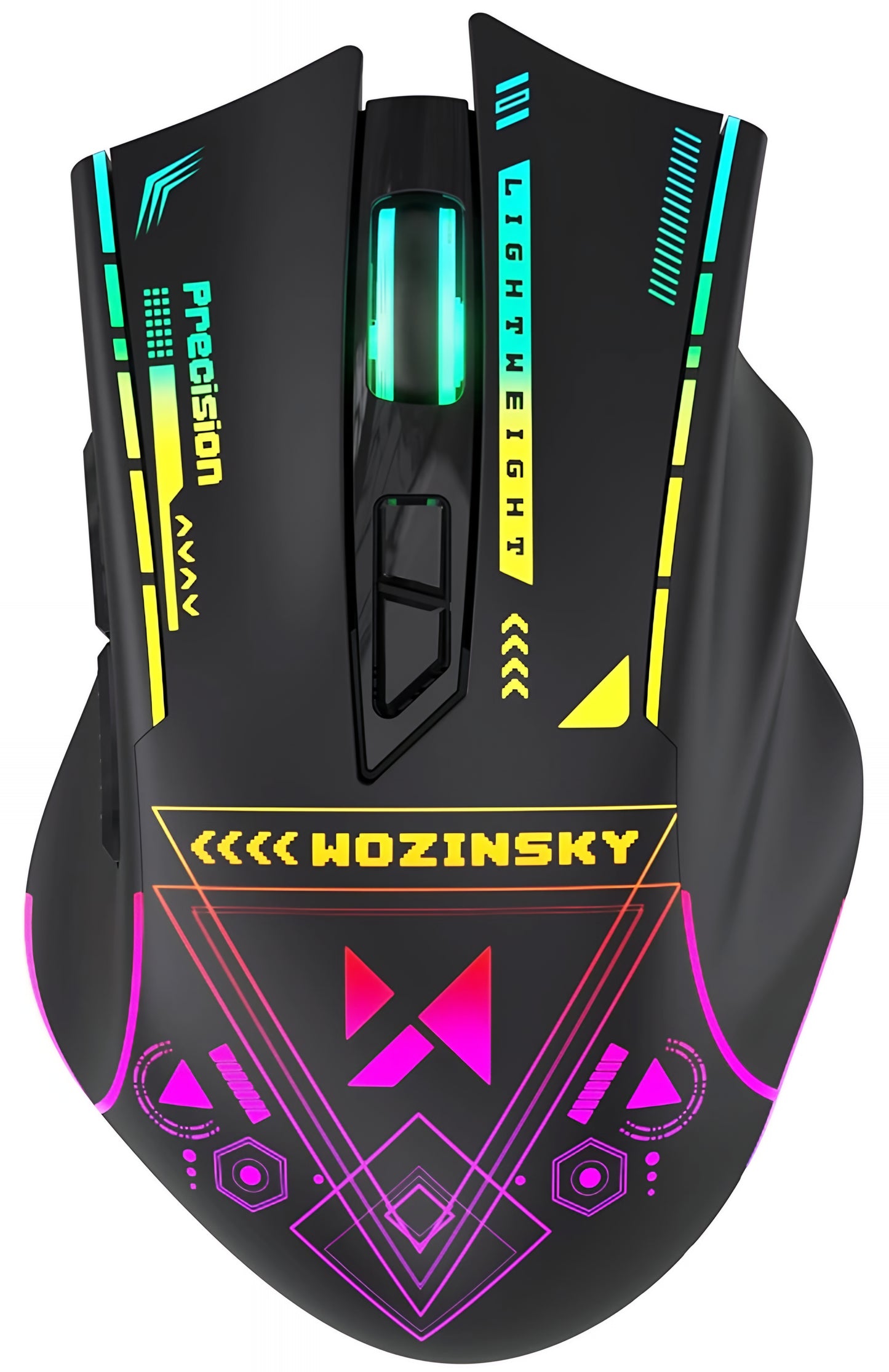 Ασύρματο Gaming Ποντίκι WZK WMGB-3200, 3200DPI, RGB, Μαύρο
