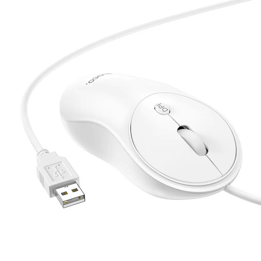 Ποντίκι Ενσύρματο USB HOCO GM13, 1600DPI, Λευκό