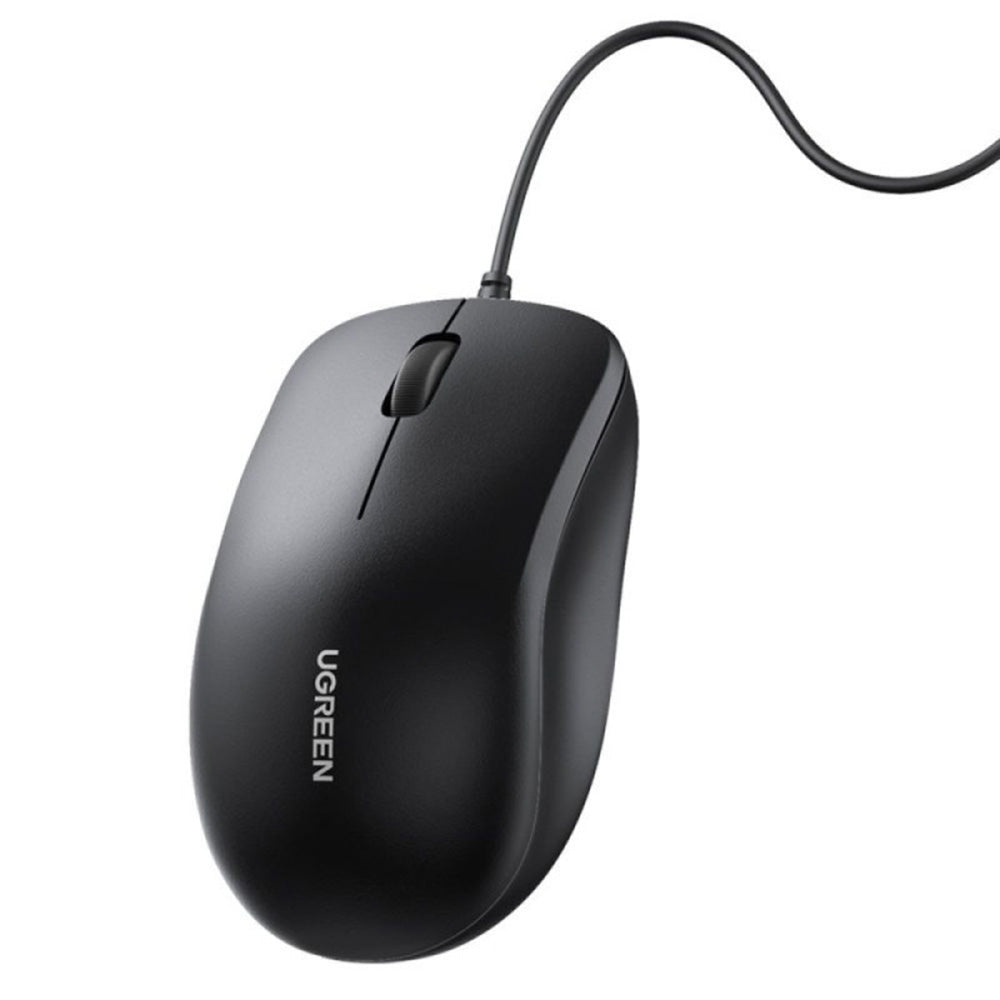 Mouse Wired USB UGREEN MU007, 1200DPI, 1.5m, Μαύρο