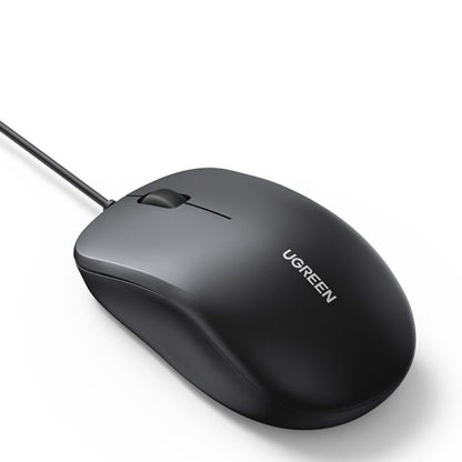 Mouse Wired USB UGREEN MU007, 1200DPI, 1.5m, Μαύρο