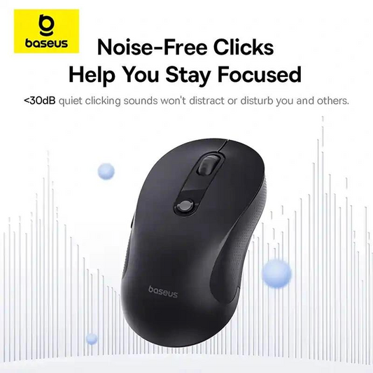 Mouse Wireless Baseus F02, 1600DPI, BT / Wi-Fi, Μαύρο B0203203