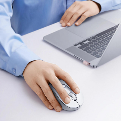 Mouse Wireless Baseus F02, 1600DPI, BT / Wi-Fi, Λευκό B0203302