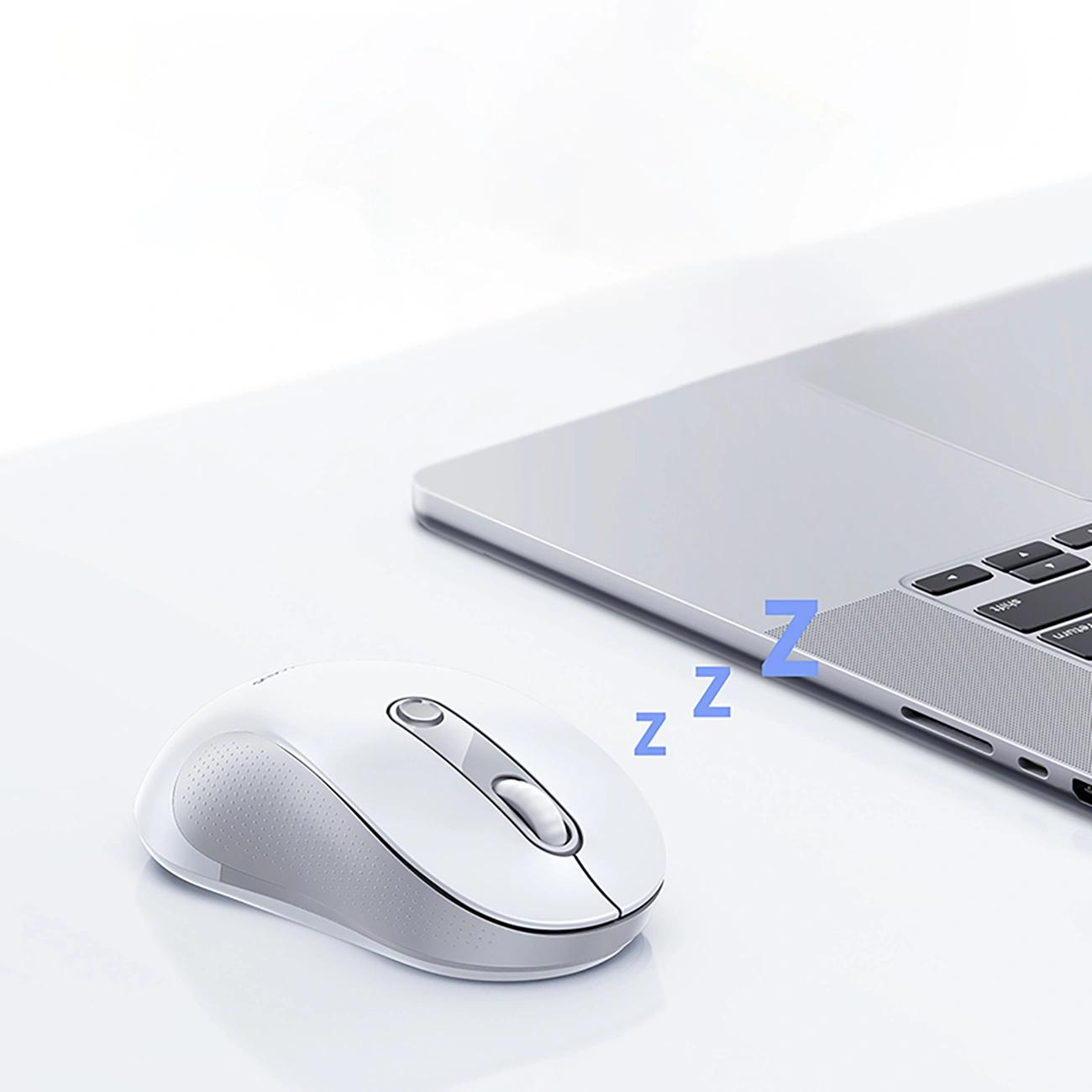 Mouse Wireless Baseus F02, 1600DPI, BT / Wi-Fi, Λευκό B0203302