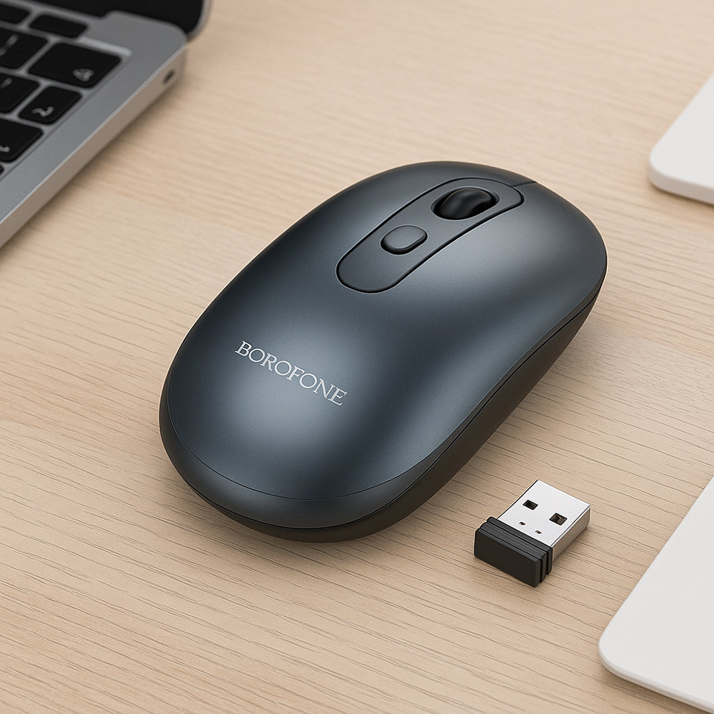 Ασύρματο Ποντίκι Borofone BG13 Winner, 1600DPI, Γκρι