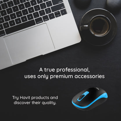 Mouse Wireless HAVIT MS626GT, 1200DPI, Μαύρο Μπλε