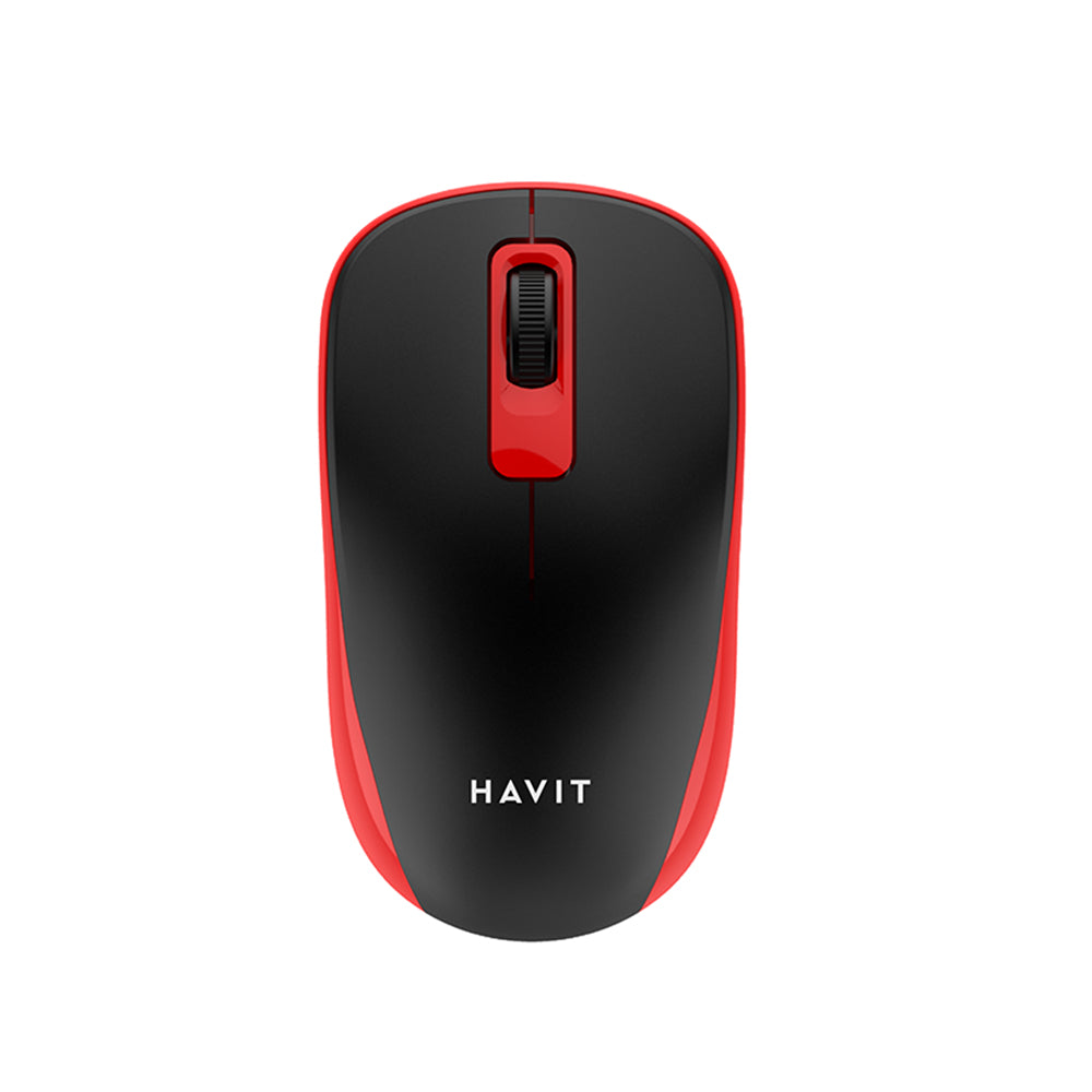 Mouse Wireless HAVIT MS626GT, 1200DPI, Μαύρο Κόκκινο