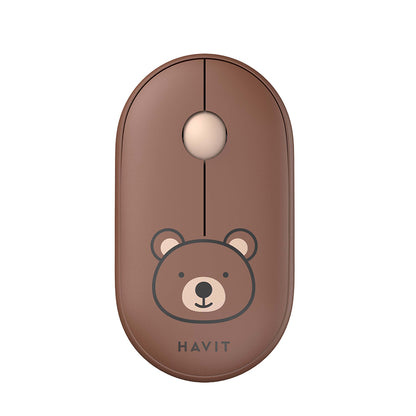 Mouse Wireless HAVIT MS75GT Pro, 1600DPI, Καφέ