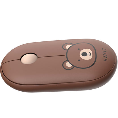 Mouse Wireless HAVIT MS75GT Pro, 1600DPI, Καφέ