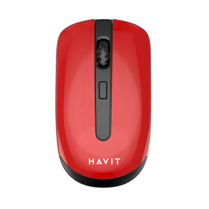 Mouse Wireless HAVIT MS989GT, 800DPI - 1600DPI, Μαύρο Κόκκινο