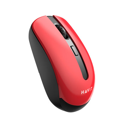 Mouse Wireless HAVIT MS989GT, 800DPI - 1600DPI, Μαύρο Κόκκινο