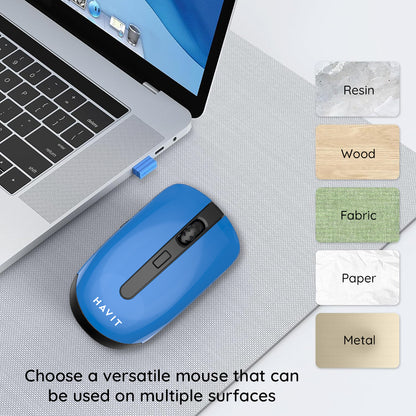 Mouse Wireless HAVIT MS989GT, 800DPI - 1600DPI, Μαύρο Κόκκινο