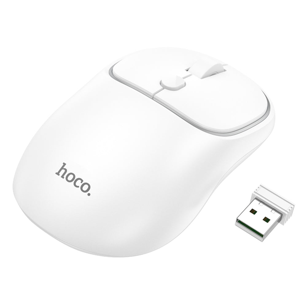 Ασύρματο Ποντίκι HOCO GM25, 1600DPI, BT / Wi-Fi, Λευκό