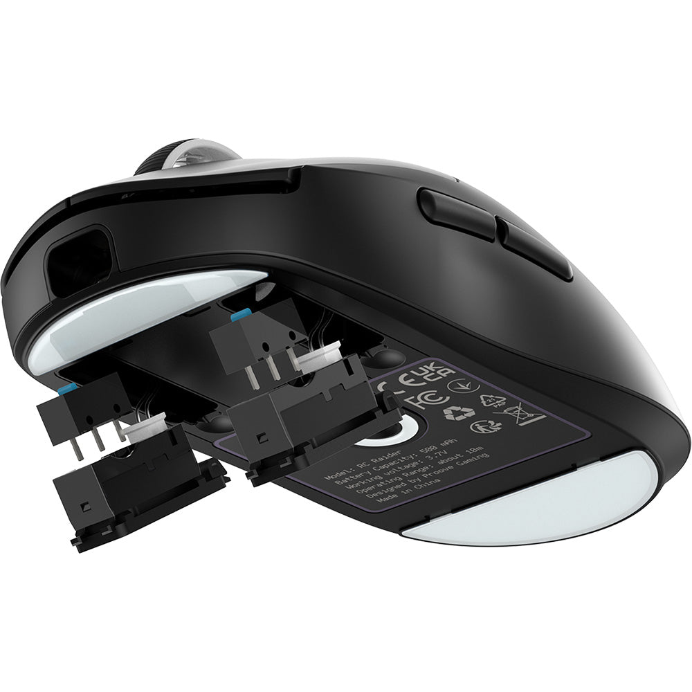 Mouse Wireless Proove RC Raider 8K, 800DPI - 32000DPI, BT / Wi-Fi / Wired, Μαύρο WMRR00122001