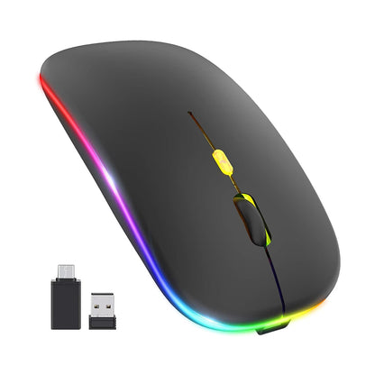 Mouse Wireless Techsuit M1, RGB, 1600DPI, BT / Wi-Fi, Μαύρο