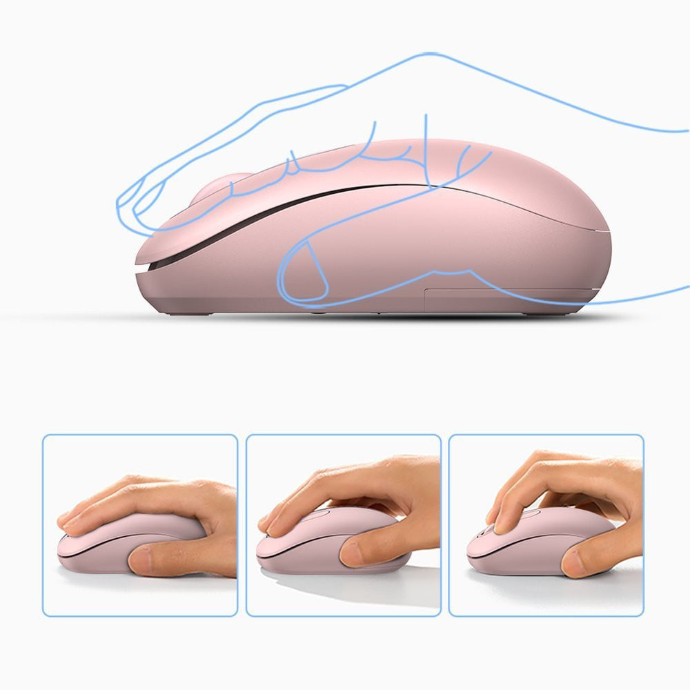 Mouse Wireless UGREEN MU105, 2400DPI, Ροζ