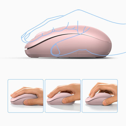 Mouse Wireless UGREEN MU105, 2400DPI, Ροζ