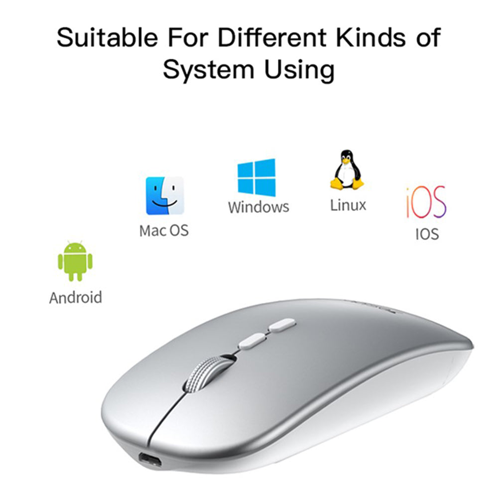 Mouse Wireless Yesido KB15, 800DPI - 1600DPI, Ασημί