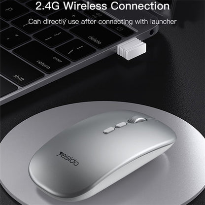 Mouse Wireless Yesido KB15, 800DPI - 1600DPI, Ασημί