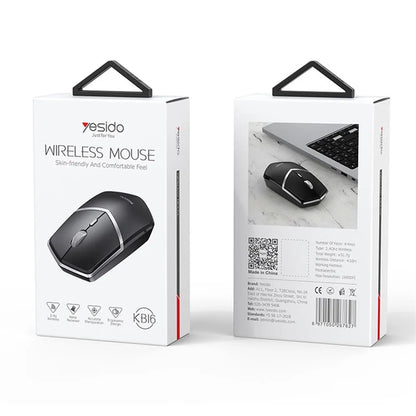 Mouse Wireless Yesido KB16, 1600DPI, Μαύρο