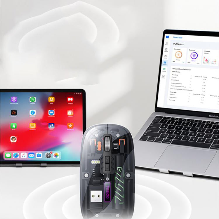 Ασύρματο Ποντίκι Yesido KB29, 800DPI - 1600DPI, BT / Wi-Fi, Μαύρο