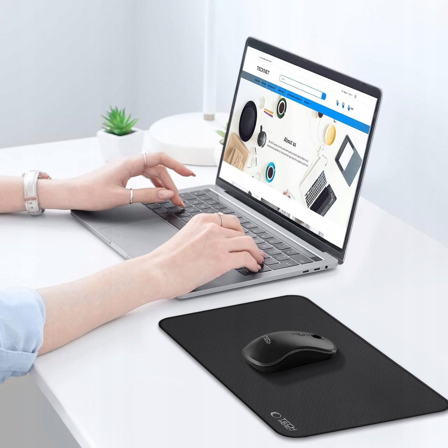 MousePad Tech-Protect A100, 350mm x 250mm, Μαύρο