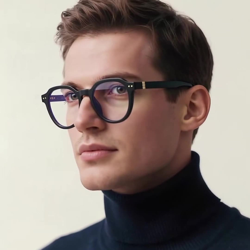 Techsuit 2228 Men's Computer Glasses, Anti-Blue Light, Light Brown