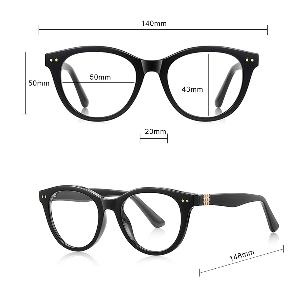 Techsuit 2231 Men's Computer Glasses, Anti-Blue Light, Black