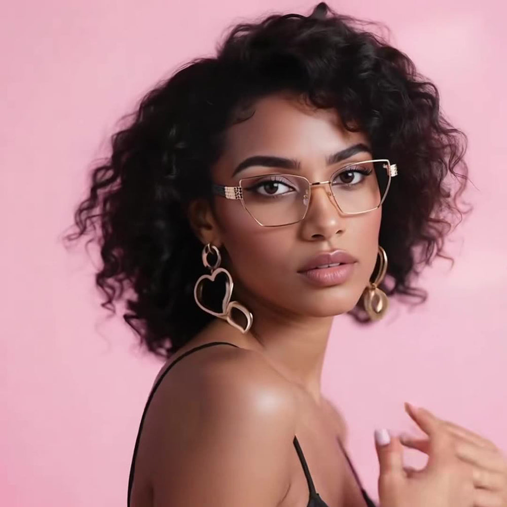 Techsuit 3162 Women's Computer Glasses, Anti-Blue Light, Black