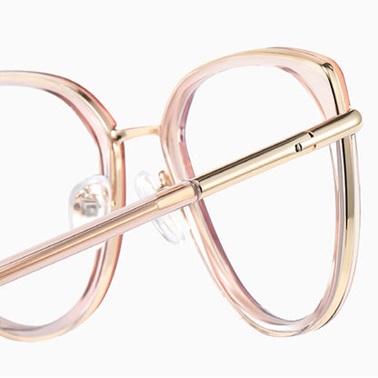 Techsuit 82290 Women's Computer Glasses, Anti-Blue Light, Black Gold