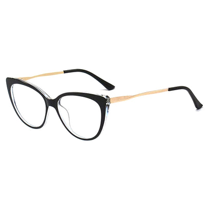 Techsuit Women's Computer Glasses F5018-C72, Anti-Blue Light, Black