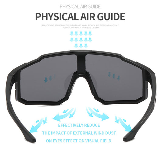 Γυαλιά Ποδηλασίας Unisex Techsuit 9337, Προστασία UV, Μαύρα Κόκκινα