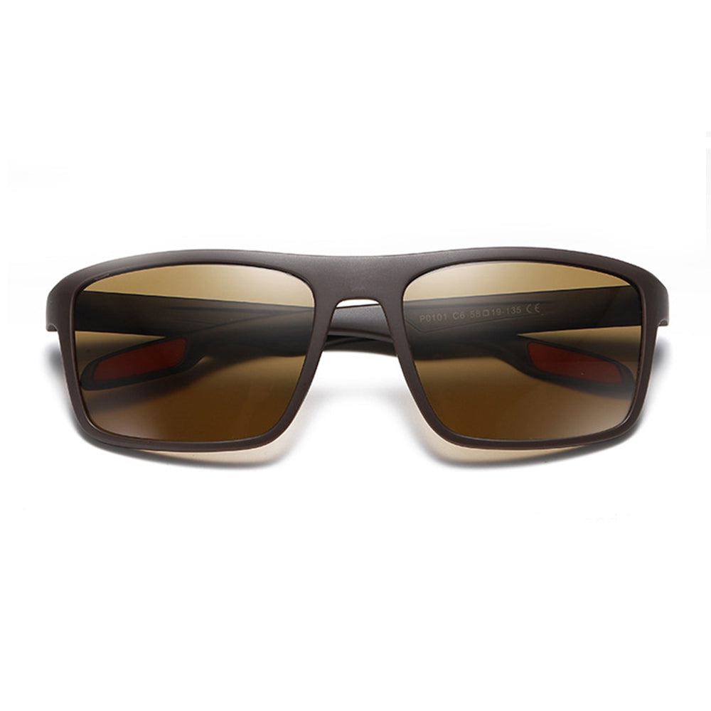 Men's Techsuit TR90 Sunglasses (MM101), Polarized, UV Protection, Brown