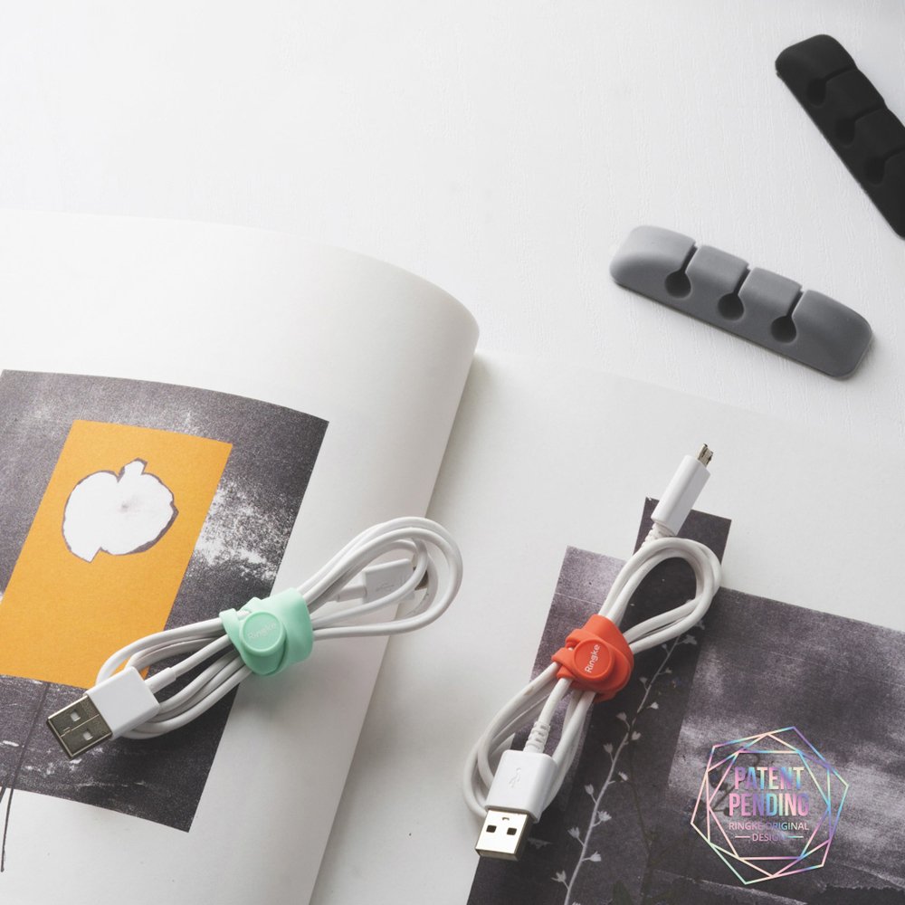 Οργανωτής Καλωδίων Ringke, Σετ 4 τεμαχίων, Διάφορα Χρώματα