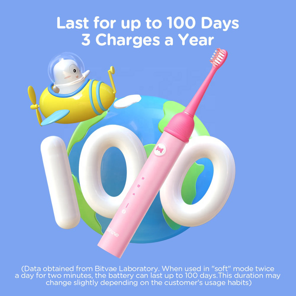 Ηλεκτρική Οδοντόβουρτσα Bitvae BVK7S Kids, Ροζ